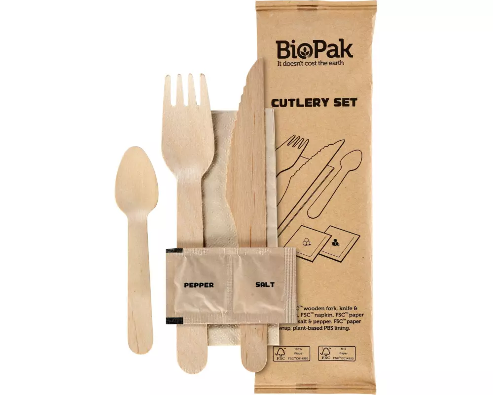 Duni Einweg-Besteckset Biopak Petit 6/1 250 Stück