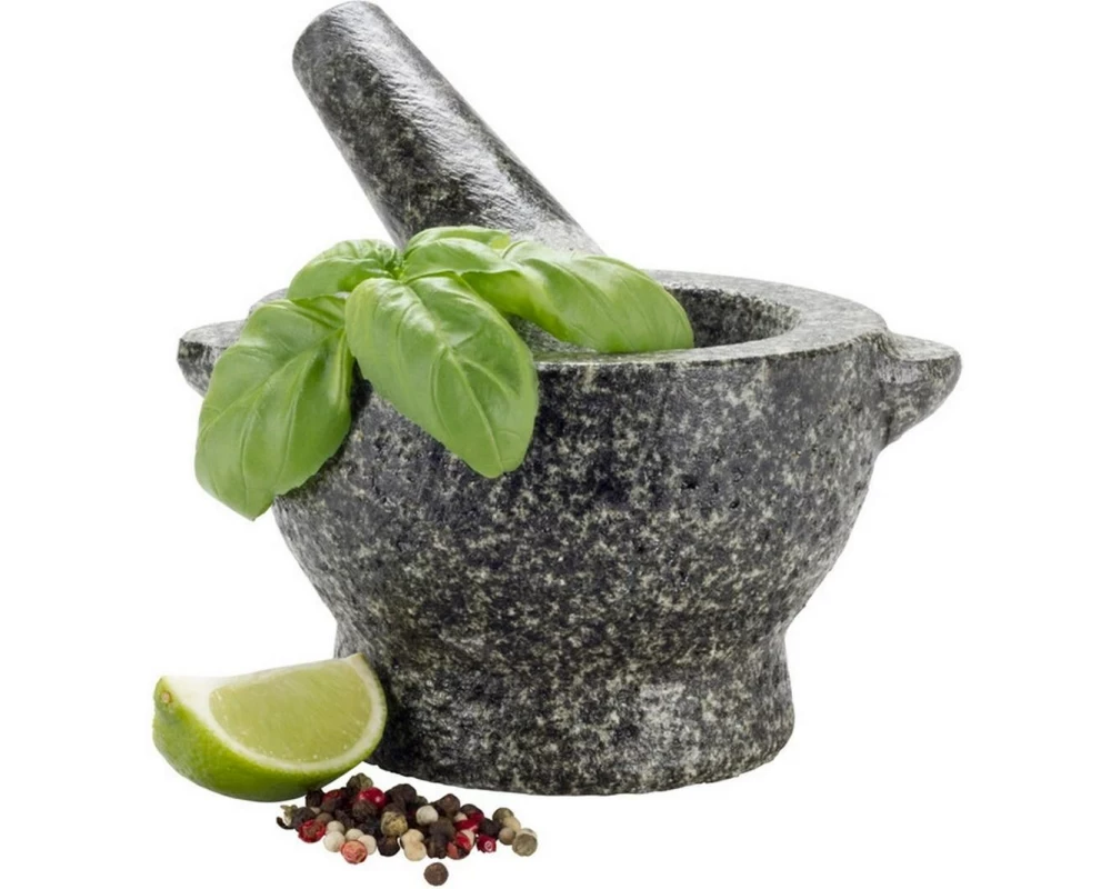 Nouvel Mörser mit Stössel 15.5 x 14.5 x 10 cm, Stein