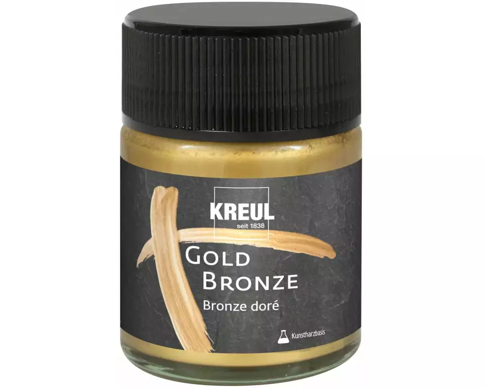 Kreul Effektfarbe Flüssigbronze Gold, 50 ml