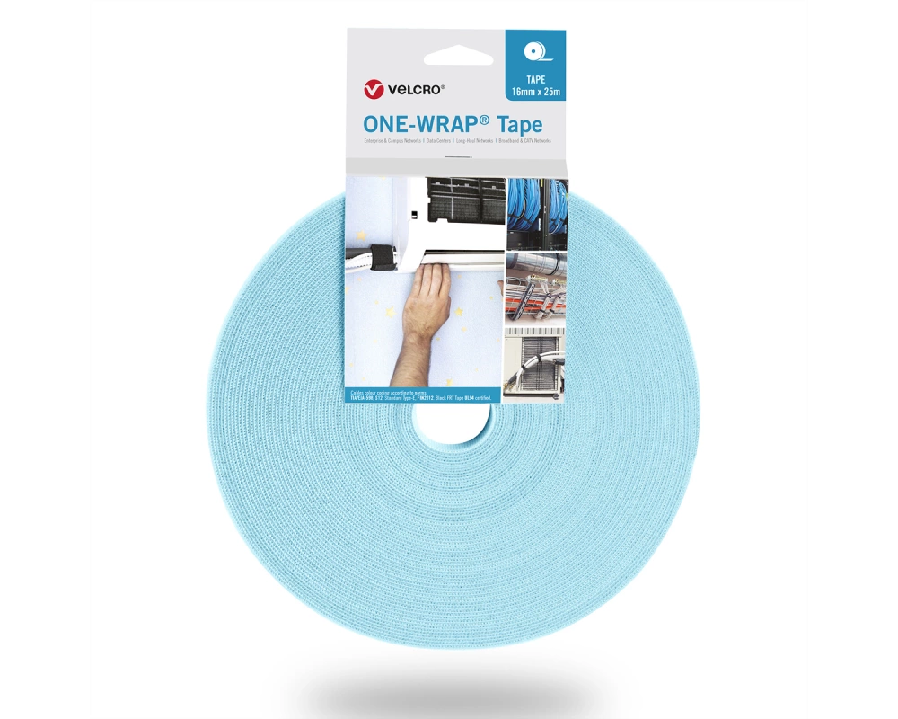 VELCRO One Wrap Band 10 mm breit, türkis, 25 m