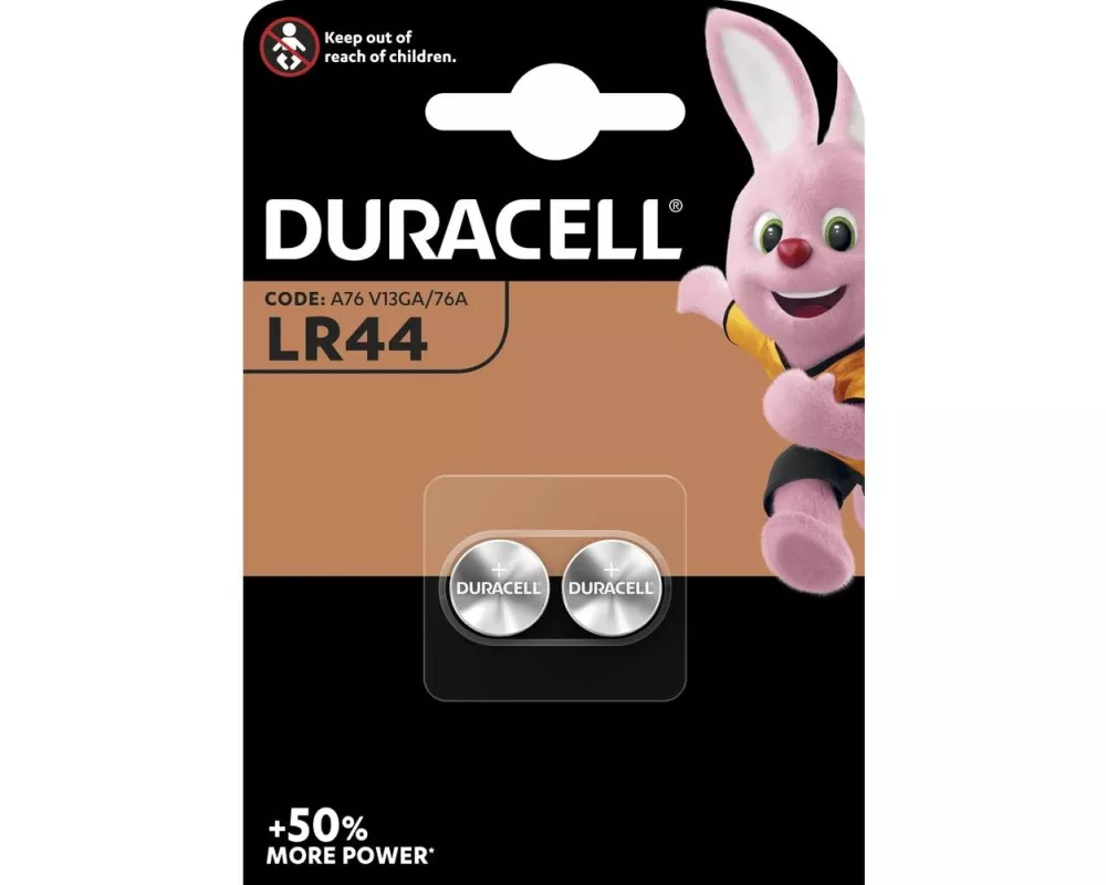 Duracell Knopfzelle Alkaline LR44 , 2 Stück