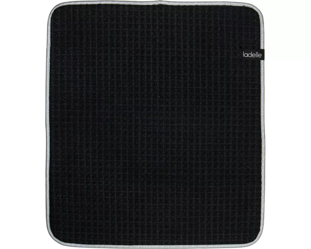 Ladelle Abtropfmatte Mega Waffle 41 x 45 cm, Schwarz