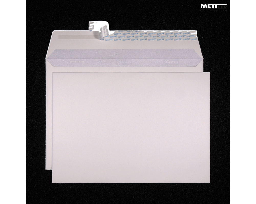 METTLER Couvert ohne Fenster C4 9246 120g, recycling weiss 250 Stk.