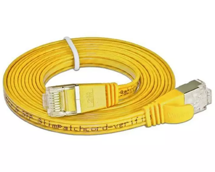 SLIM Slimpatchkabel Cat 6, STP, 15 m, Gelb