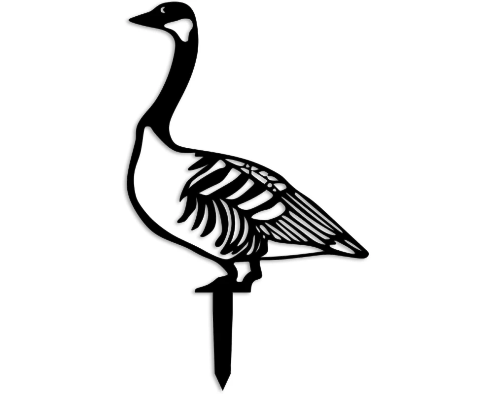 Wallxpert Gartenstecker Ente 60 x 37 cm