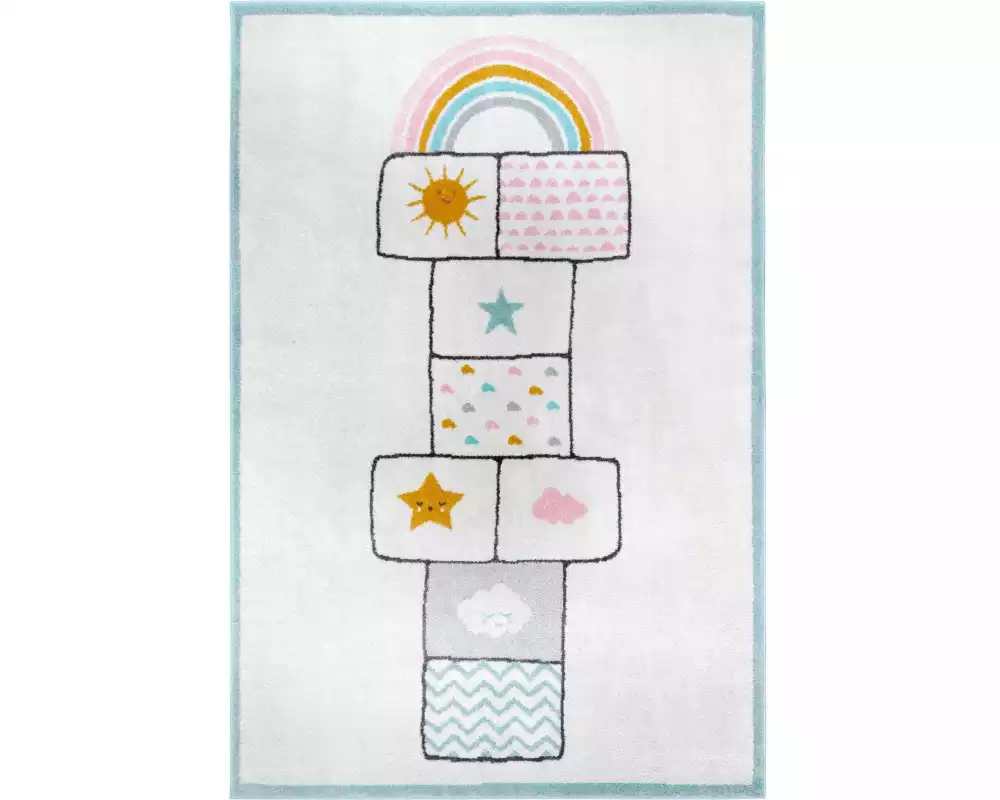 Hanse Home Dekoteppich Hüpf-Abenteuer 120 x 170 cm, Blau