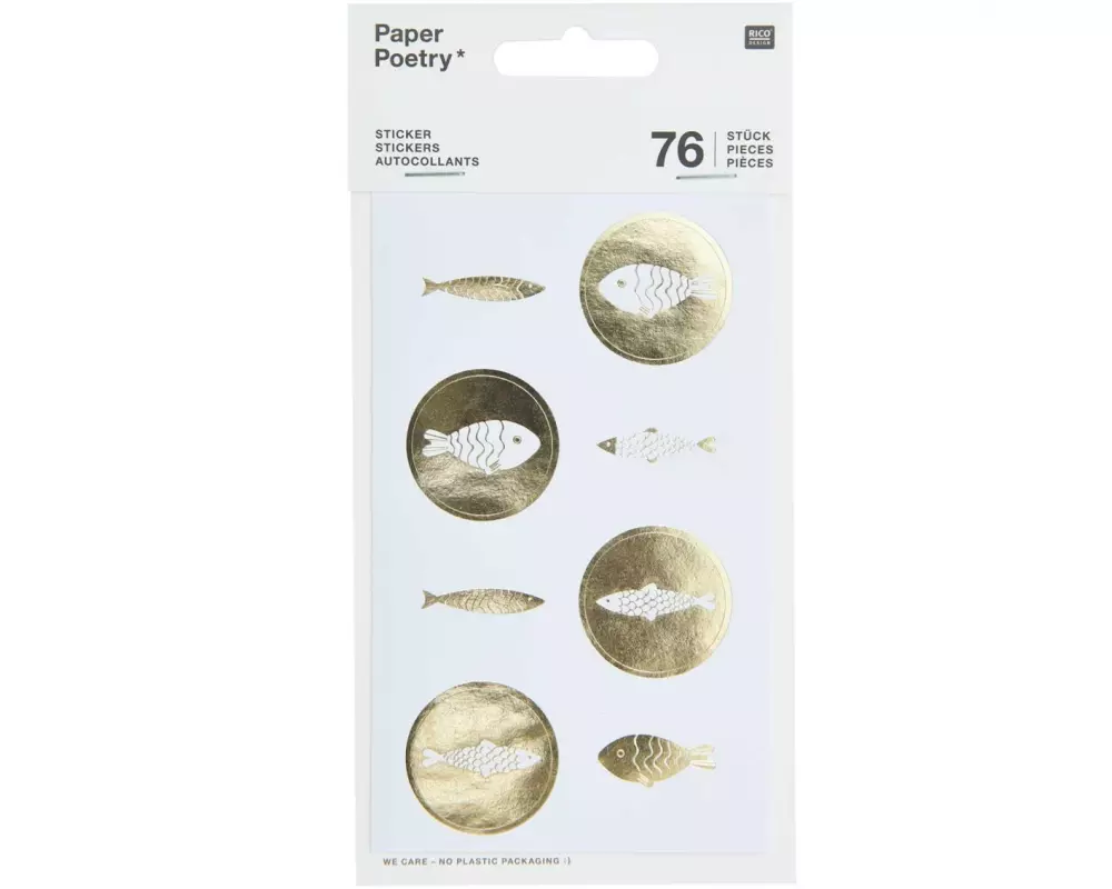 Rico Design Motivsticker Fische 4 Blatt, 76 Sticker
