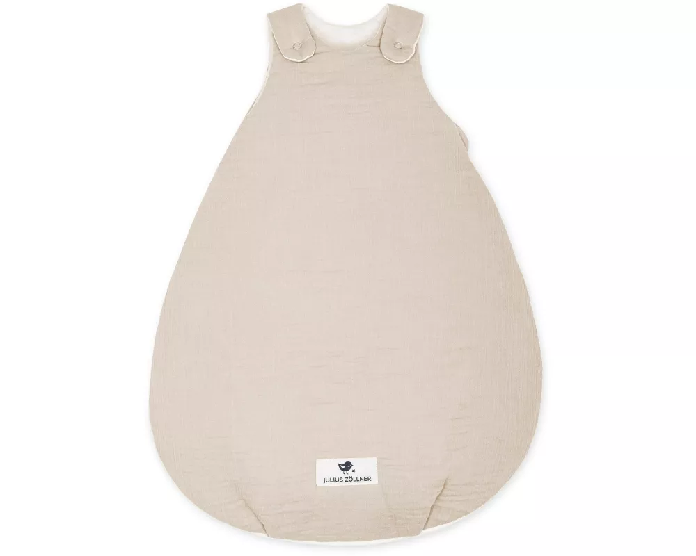 Julius Zöllner Baby-Ganzjahresschlafsack Musselin Sand Gr. 68/74
