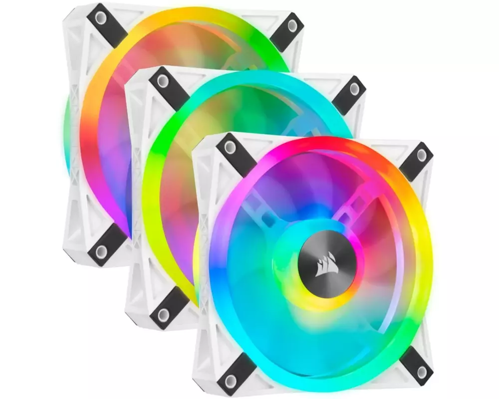 Corsair PC-Lüfter iCUE QL120 RGB PRO 3er mit Lightning Node Weiss