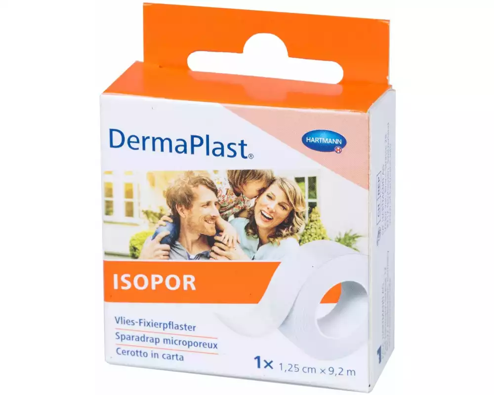 DermaPlast Fixierpflaster Isopor weiss 1.25 cm x 9.2 m