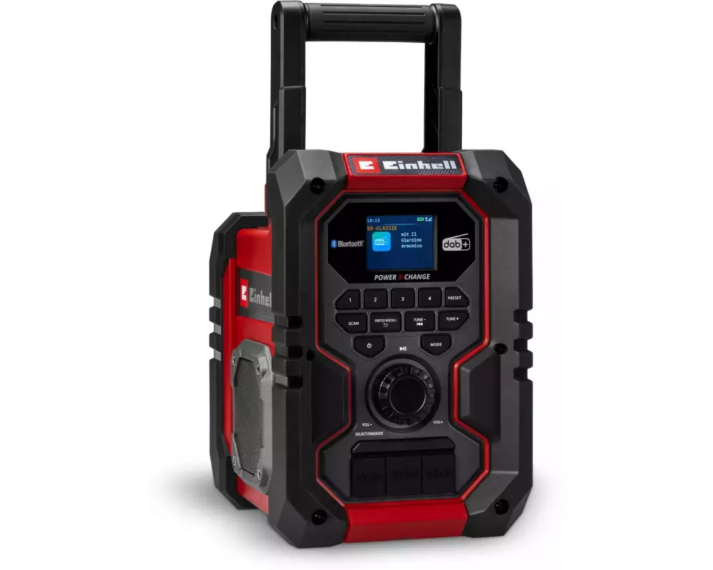Einhell Akku-Radio TE-CR 18 Li DAB+/FM/BT, Solo Rot