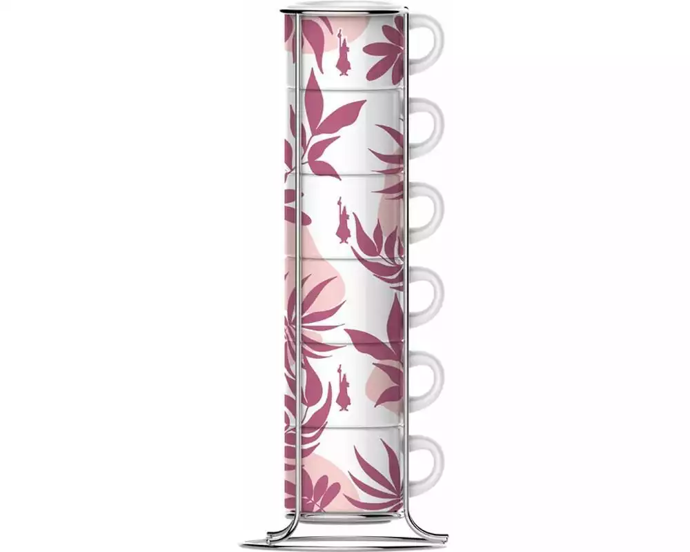 Bialetti Espressotasse Rosa 65 ml, 6 Stück, Rosa