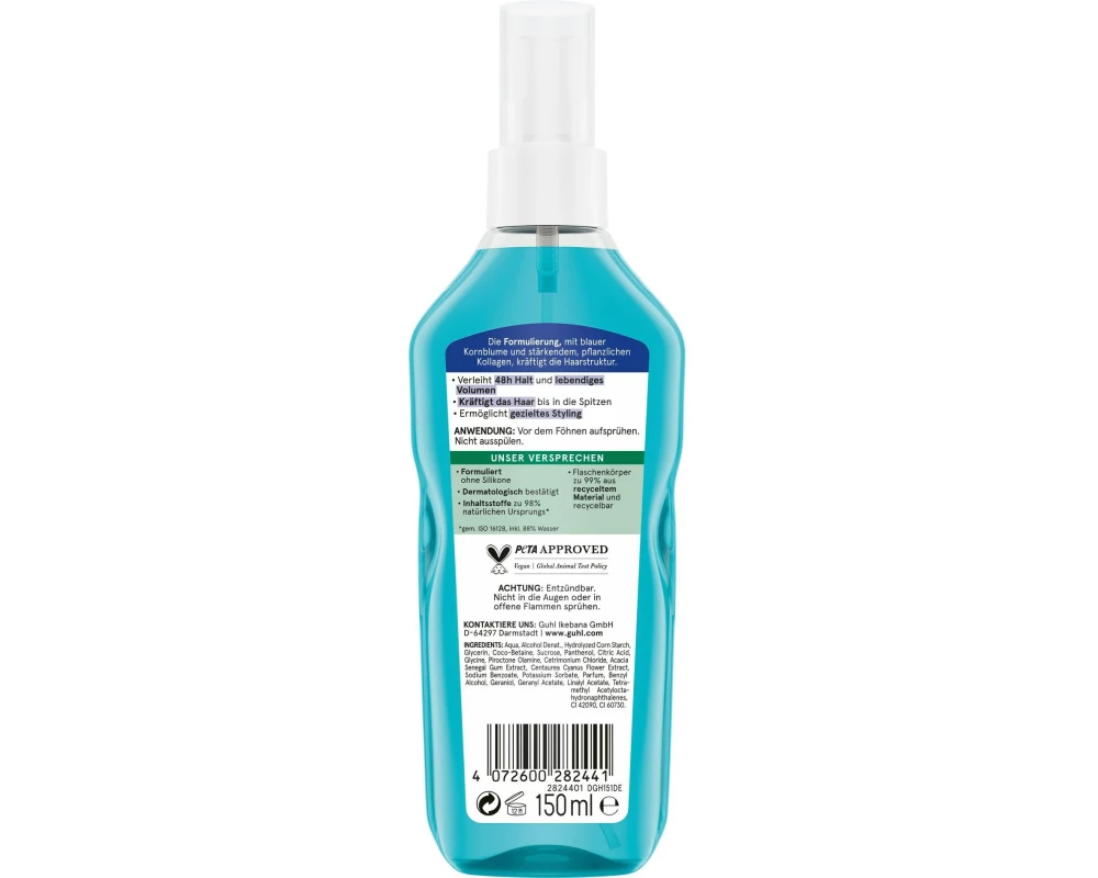Guhl Langzeit Volumen Föhn-Aktiv Styling Spray 150 ml