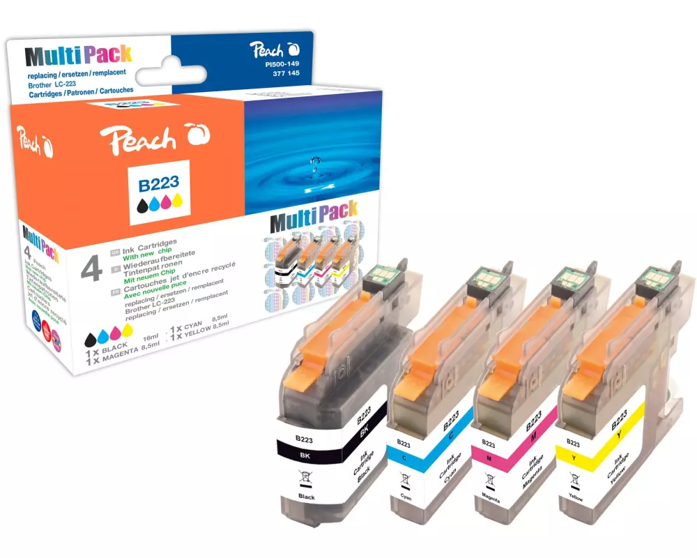 Peach Tintenset Brother LC-223 Multipack