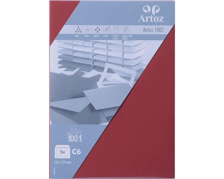 ARTOZ Couverts 1001 C6 107324185 100g, weinrot 5 Stück