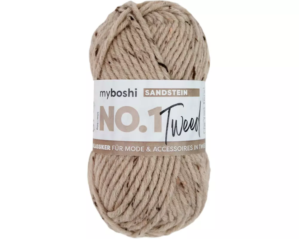 myBoshi Wolle Nr. 1 Tweed Sandstein Beige