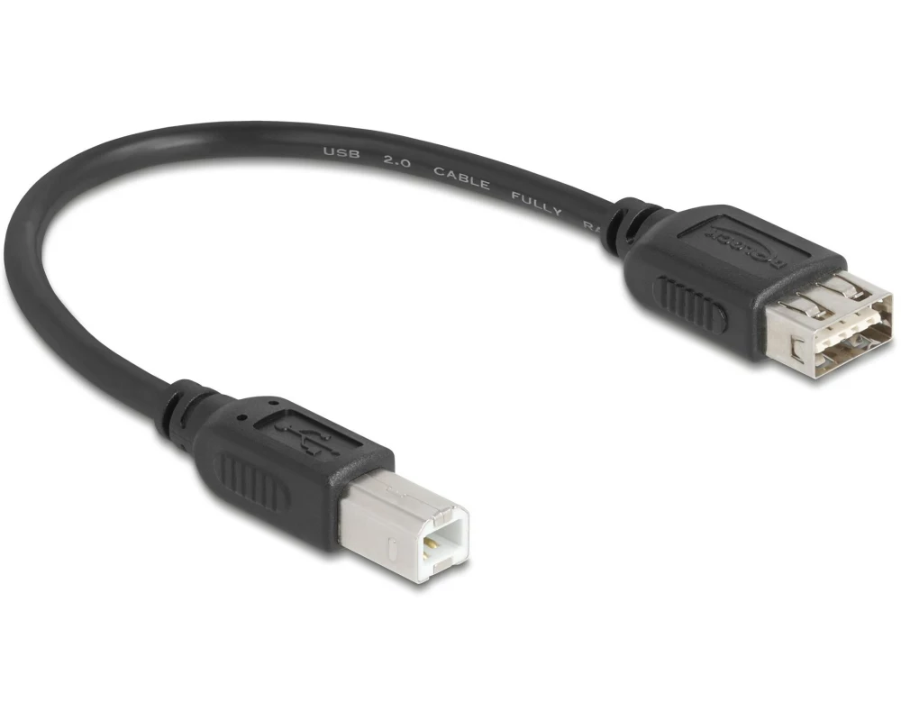 Delock USB 2.0-Kabel USB-A - USB-B 0.2 m