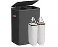 Songmics Wäschekorb mit 2 Fächern 170 l, Grau