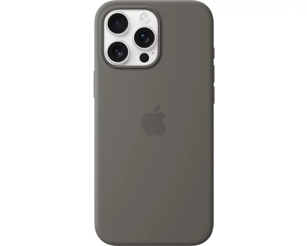 Apple Silicone Case mit MagSafe iPhone 16 Pro Max Steingrau