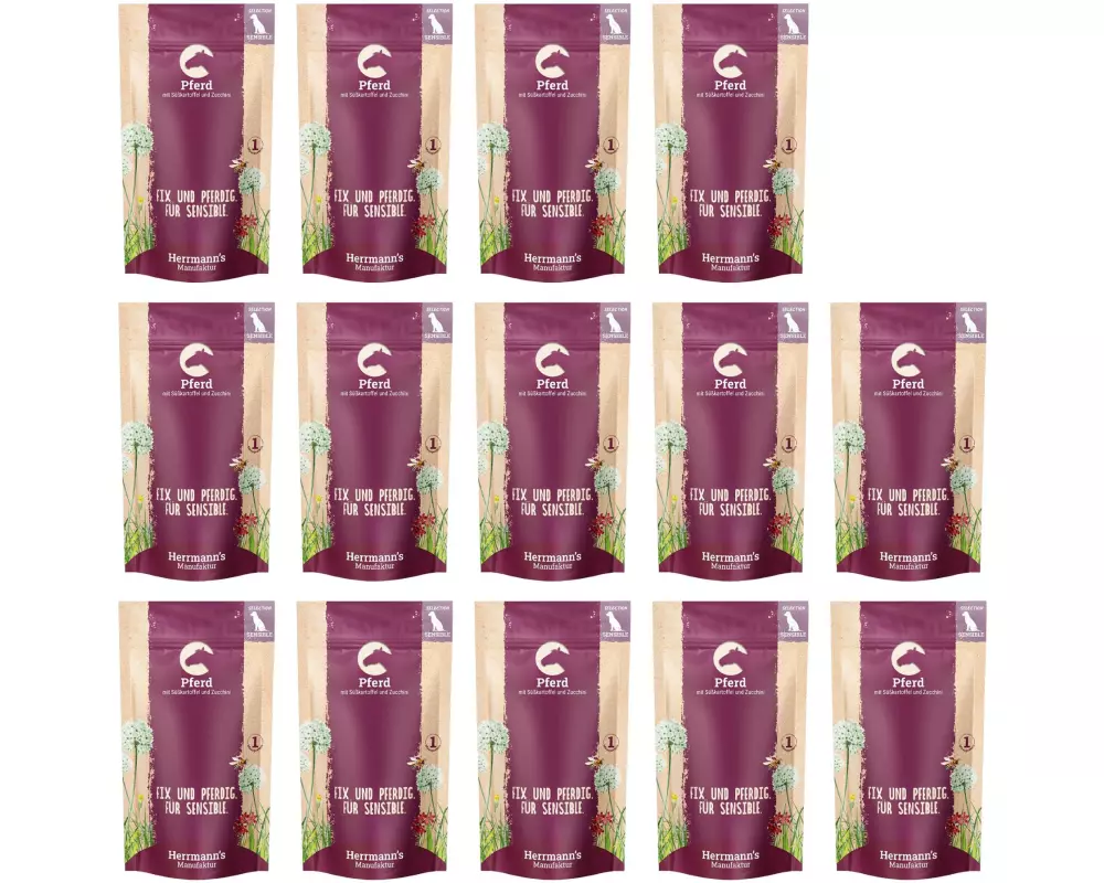 Herrmann's Nassfutter Pferd mit Süsskartoffel und Zucchini 14 x 150 g