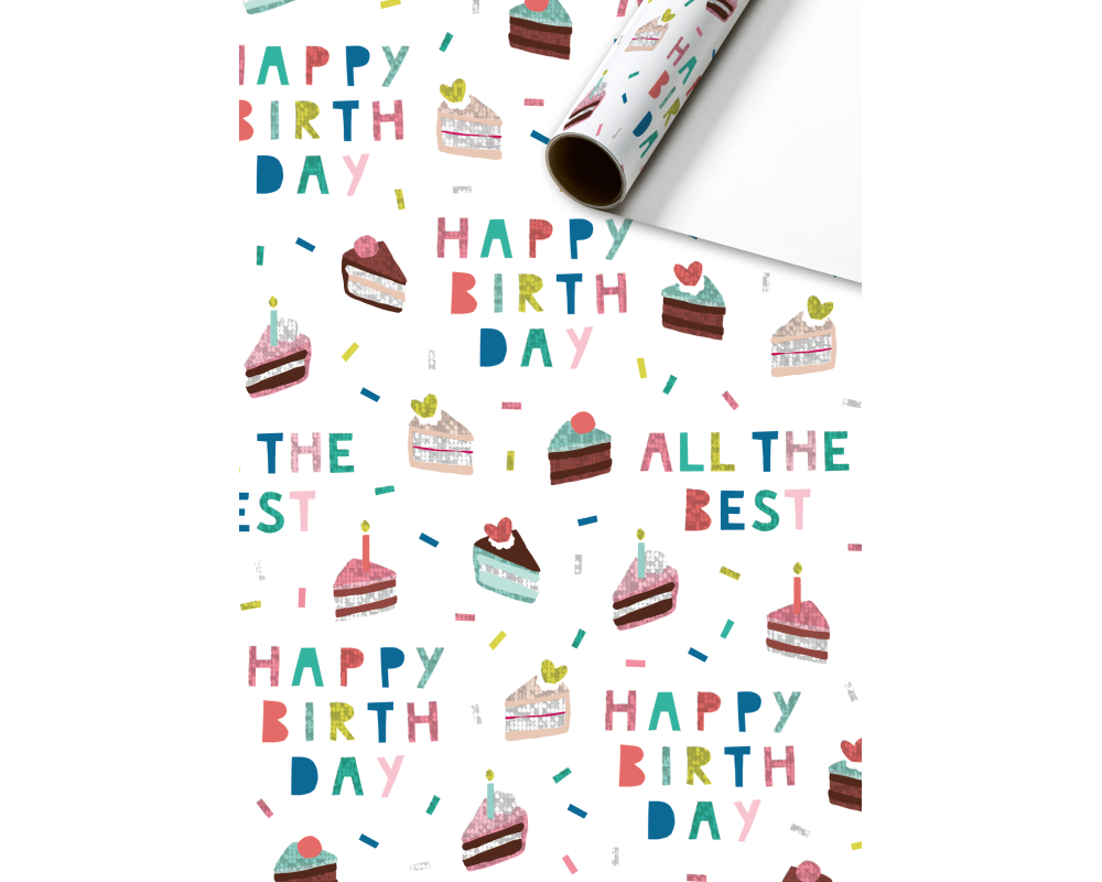 STEWO Geschenkpapier Adriana 2528605090 weiss 70x150cm