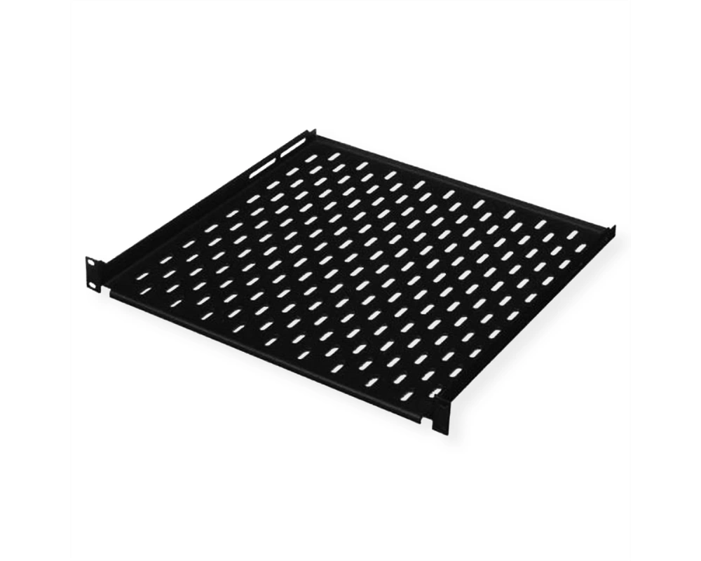CONTEG 19"-Geräteträger schwarz 1 HE, 435 x 250 mm, max. 15kg