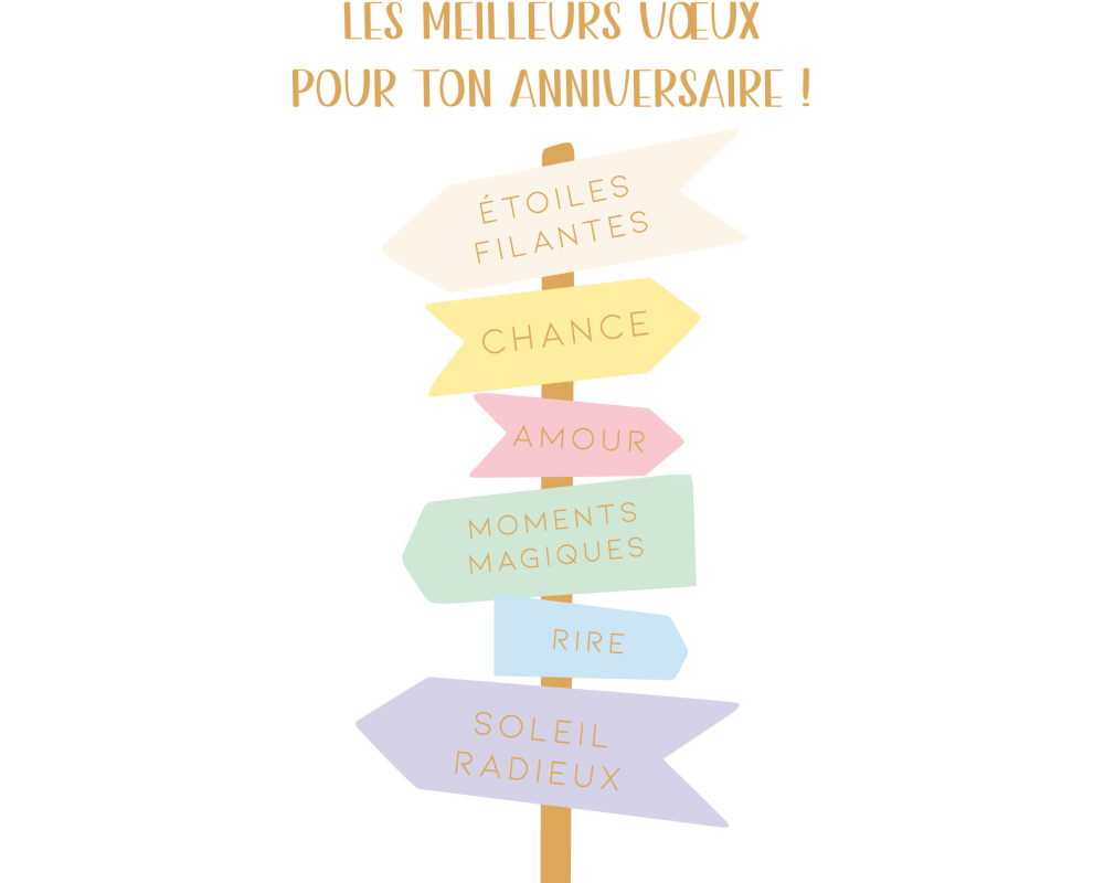 ABC Geburtstagskarte FR B6 53071 Wegweiser