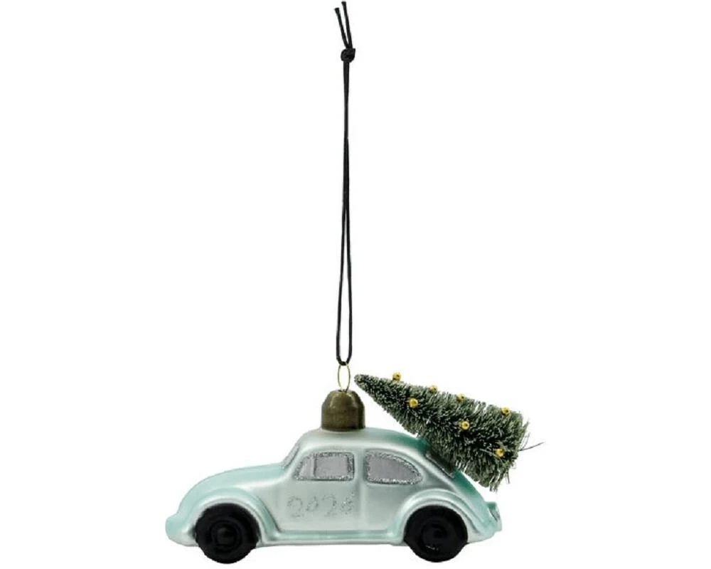 House Doctor Weihnachtskugel Auto Ø 10.5 cm Hellblau