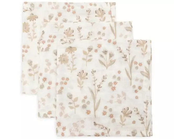 Jollein Mulltuch Hydrophil Bloomy 3er, 31 x 31 cm