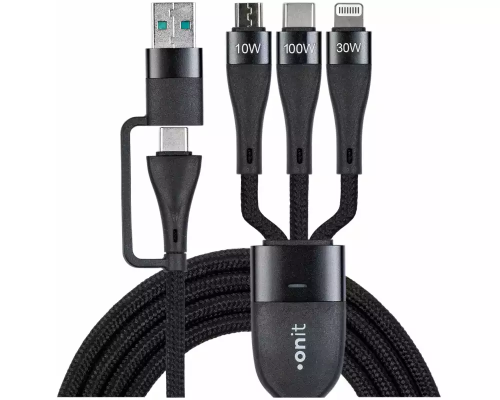 onit USB 2.0-Kabel USB-A/USB-C - Lightning/USB-C/Micro-USB B