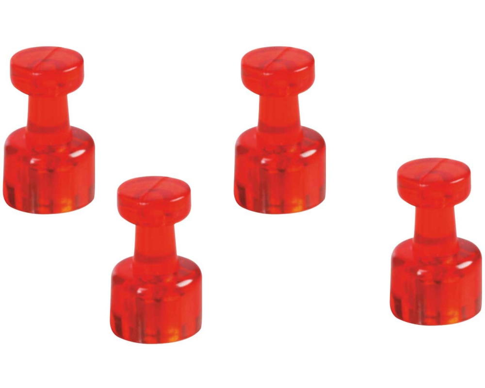 MAGNETOPLAN magnet. Memohalter 18x11mm 1666118 rot 4 Stk.