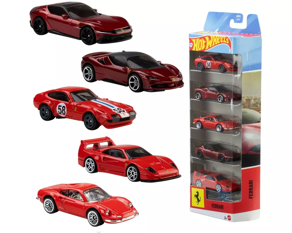 Hot Wheels Action Cars Ferrari F1 5er-Pack