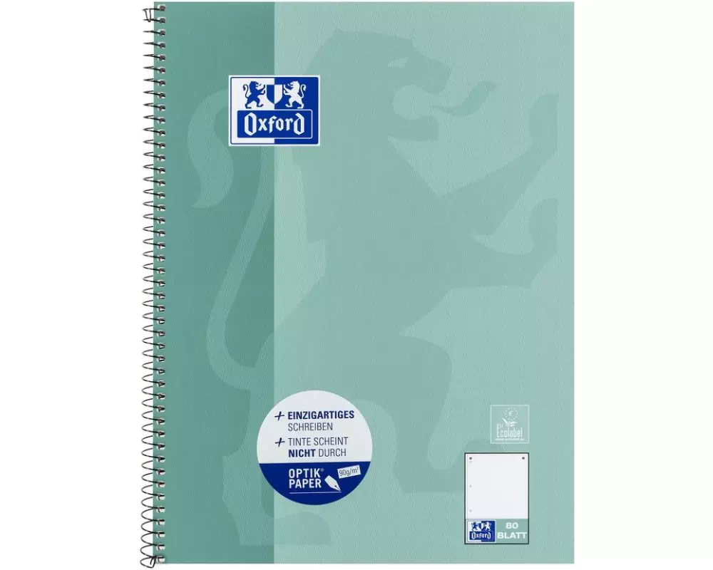 Oxford Notizbuch Collegeblock A4+, Mint