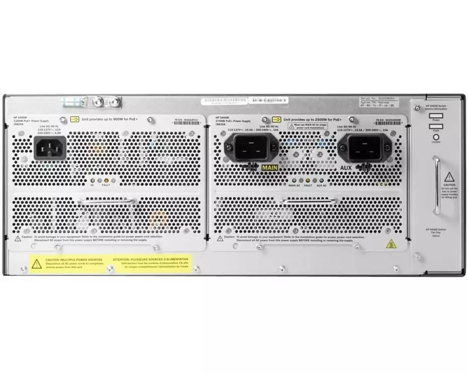 HPE Aruba 5406R zl2 Switch, Management Module, Fan Tray, 6 Module Slots
