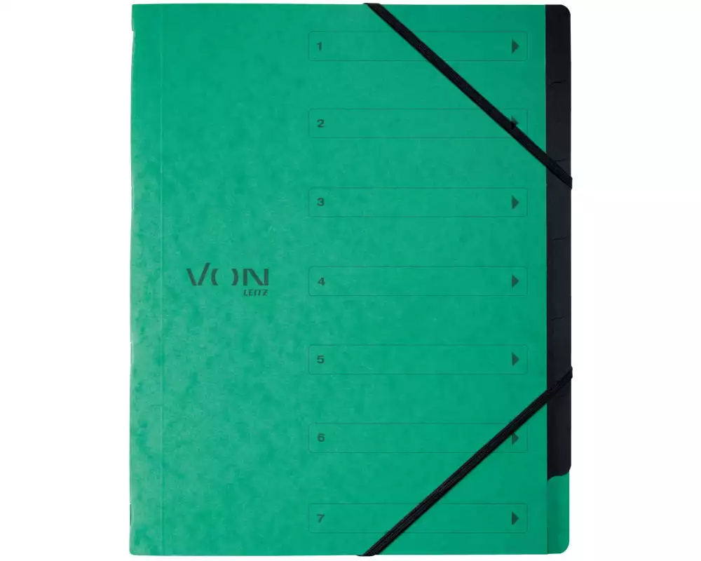 VON Ordnungsmappe Ordnungsmappe 6 Fächer mit 6 Fächern, Grün