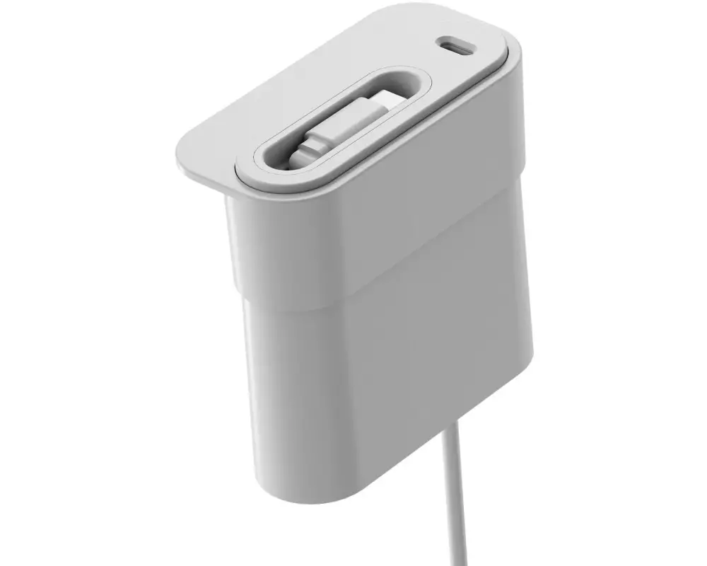 Schönenberger Mini Desktop Charger USB A+C PD20W Weiss mit ausziehbarem USB-C Kabel