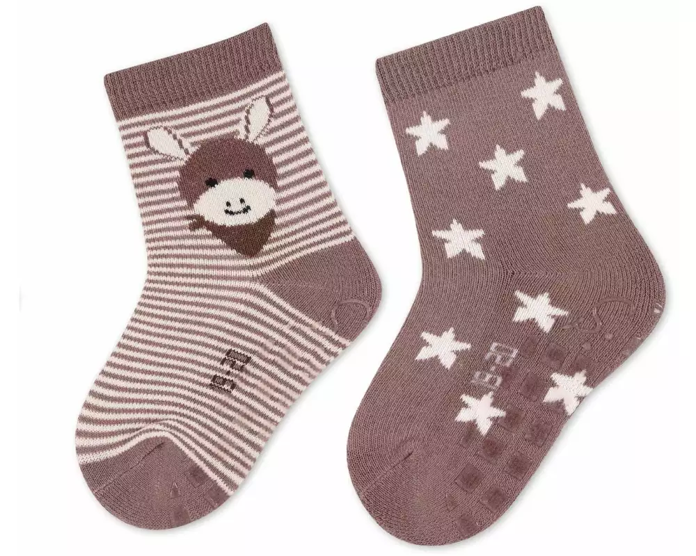 Sterntaler Antirutsch-Socken Emmi 2er Set Braun Gr. 23/24
