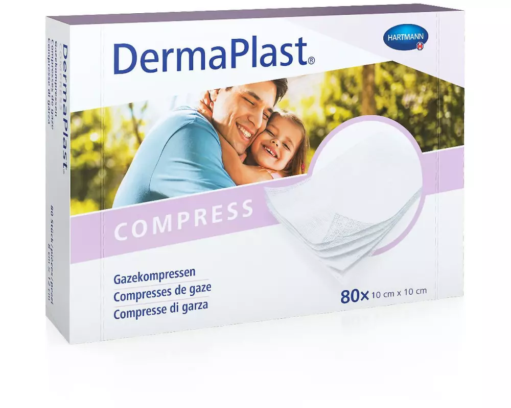 DermaPlast Gazekompresse Compress 10 x 10 cm