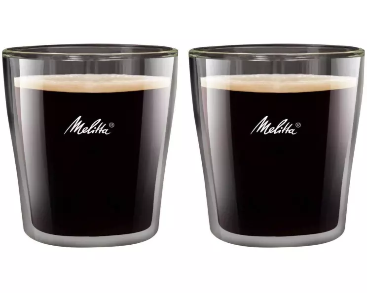 Melitta Espresso Becher 80 ml, 2 Stück, Transparent
