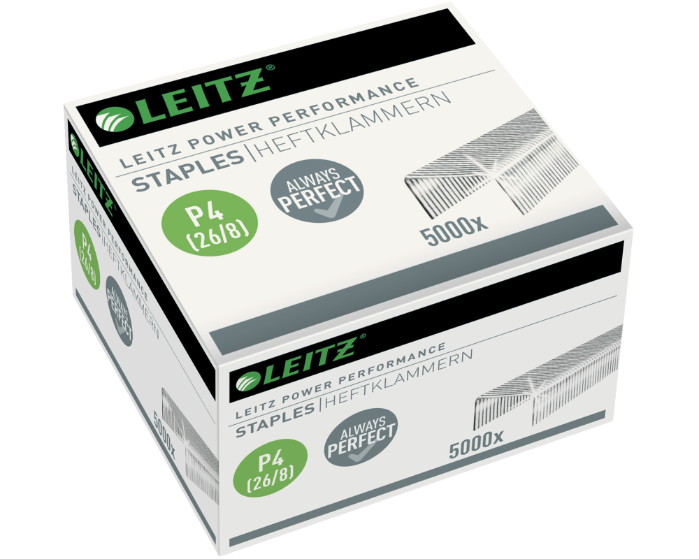 LEITZ Heftklammern P4 26/8mm 5559-00-00 verzinkt 5000 Stück