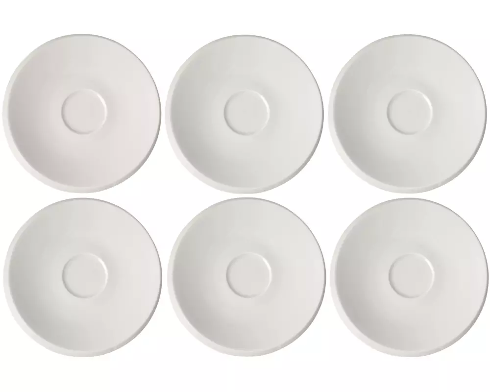 Villeroy & Boch Untertasse New Moon 6 Stück, Weiss