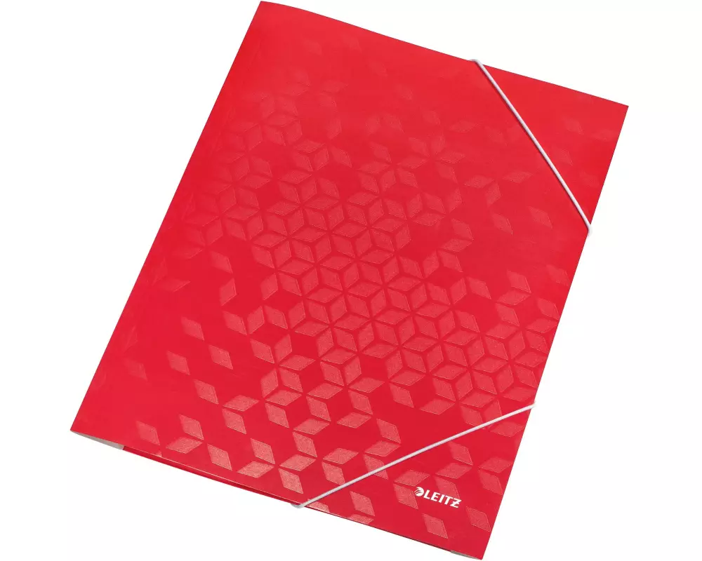 Leitz Gummibandmappe WOW Rot, 10 Stück