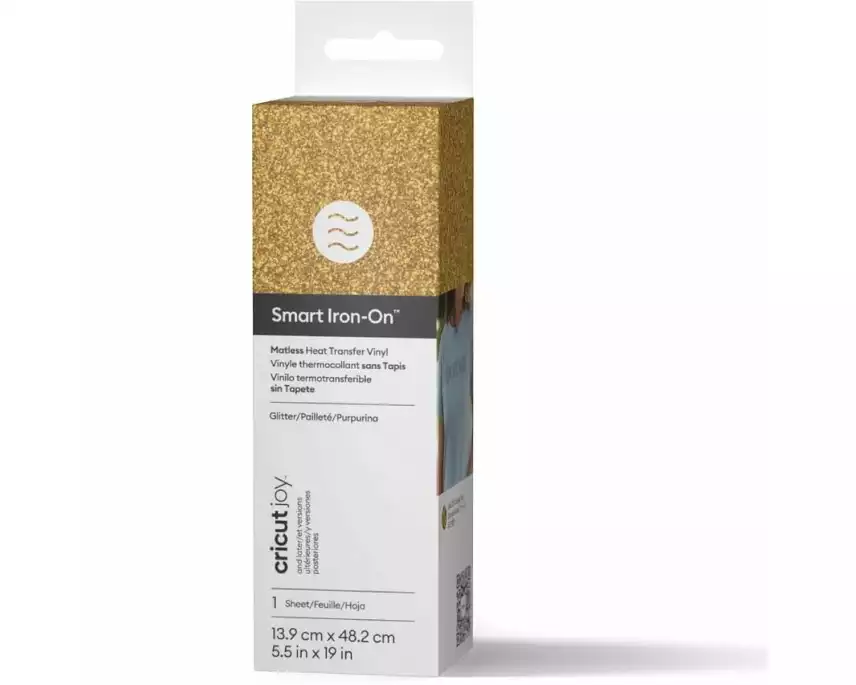 Cricut Aufbügelfolie Joy 13.9 cm x 48.2 cm Glitzer Gold