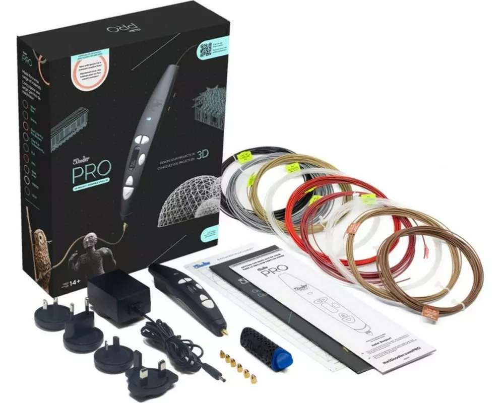 3Doodler 3D-Pen Pro III 7-teilig, Schwarz