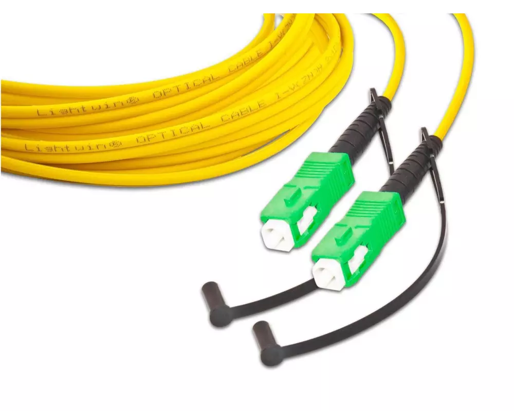 Lightwin LWL-Patchkabel SM SC/APC – SC/APC, OS2, Simplex, 15 m
