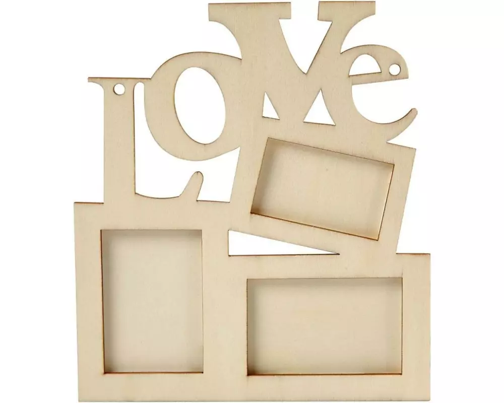 Creativ Company Holzrahmen Love 19.7 x 16 cm, 1 Stück