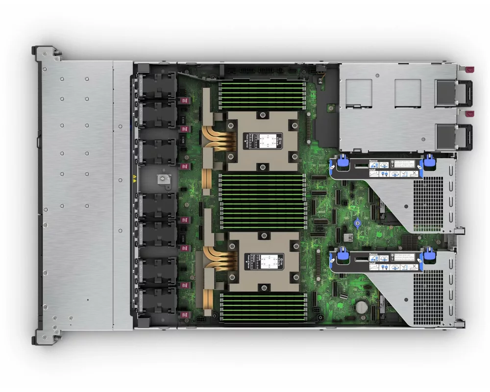 HPE ProLiant DL365 Gen11, 1x9124, 3.0GHz, 16 Core, 2x32GB RDIMM 2R 4800 MT/s, 8xSFF, 2x480GB SATA RI SSD, 2xPS 1000W, MR408i-o/4GB