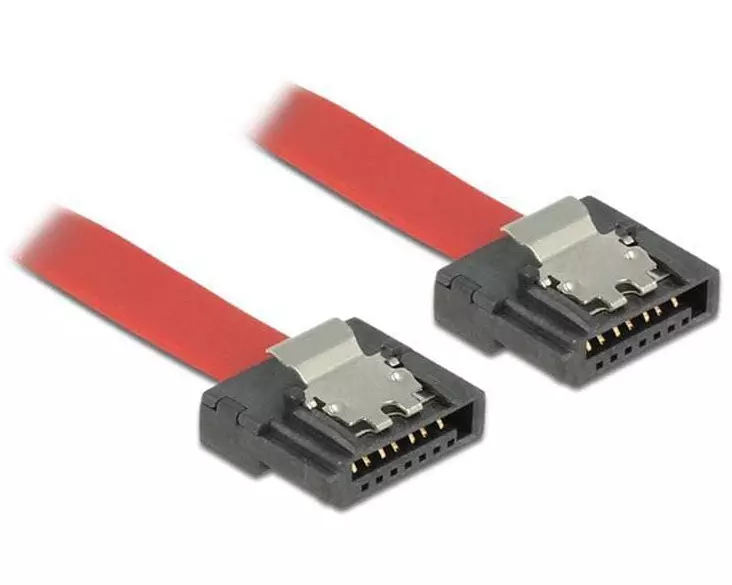 Delock SATA3-Kabel rot, Clip, flexibel, 30 cm