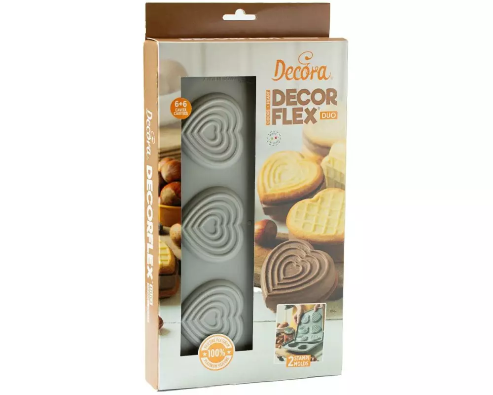 Decora Silikonform Herzen, 6.8 x 6.3 x 2.3 cm