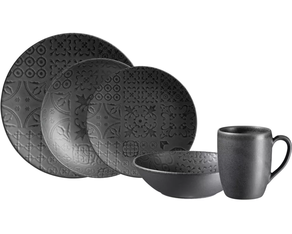 Mäser Speise-Service Tiles 10-teilig, Schwarz